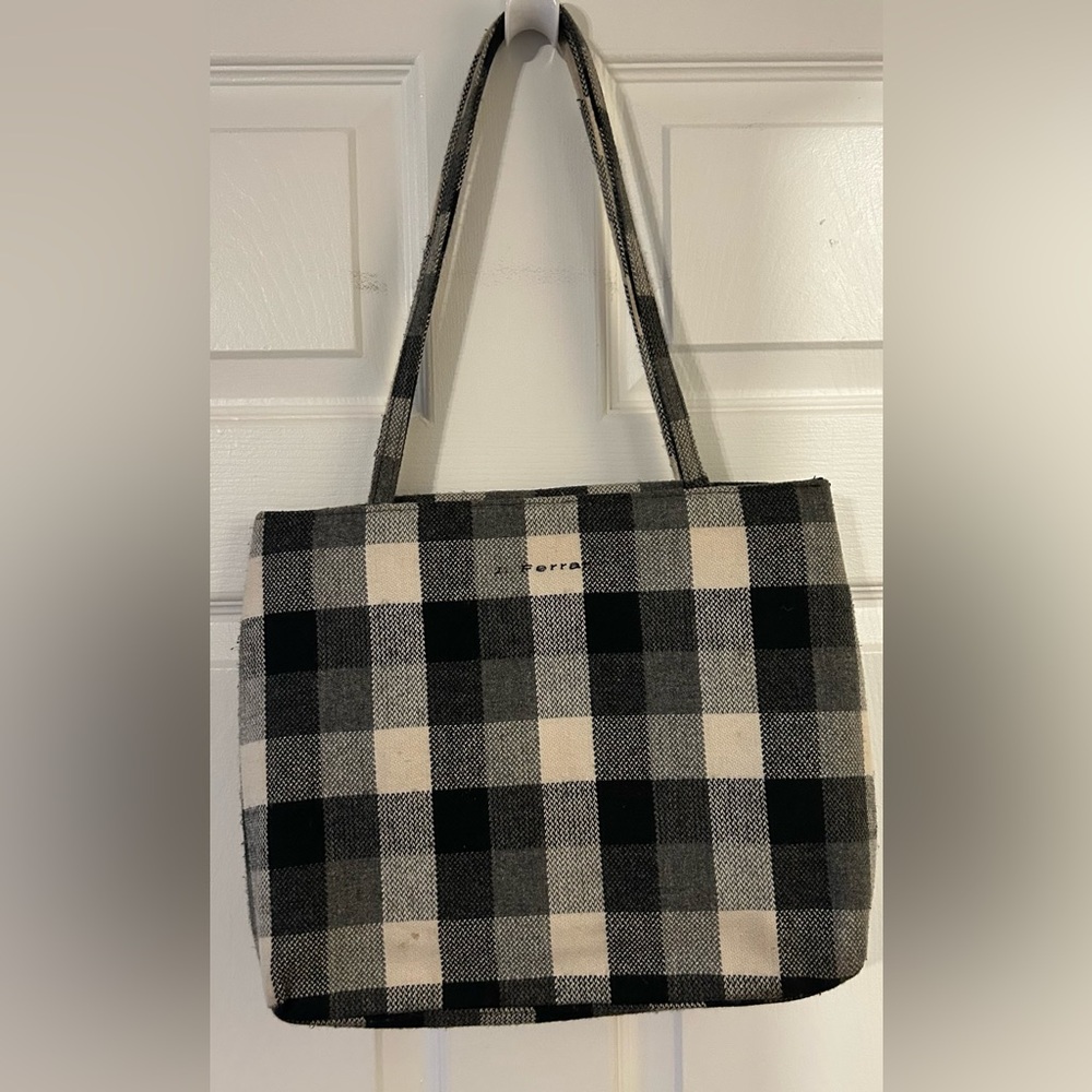 J. Ferrar Plaid Tote Bag